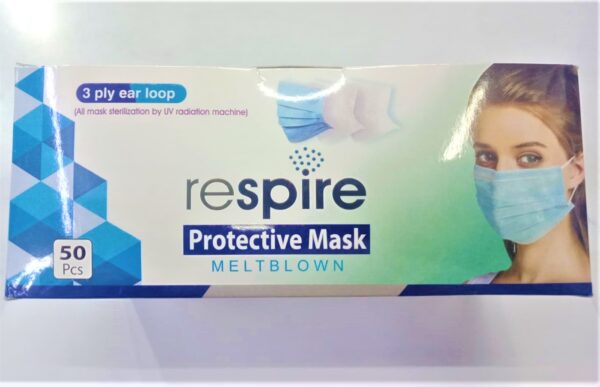Respire Meltblown Surgical Mask 50 pcs box respire 600x387
